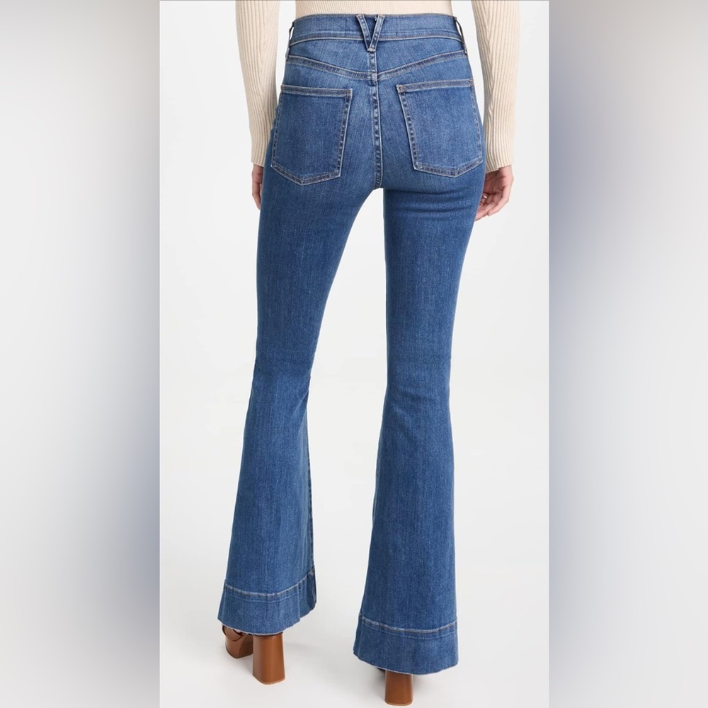 Veronica Beard Sheridan High Rise Bell Bottom Jeans, Size 25 - Picture 3 of 10